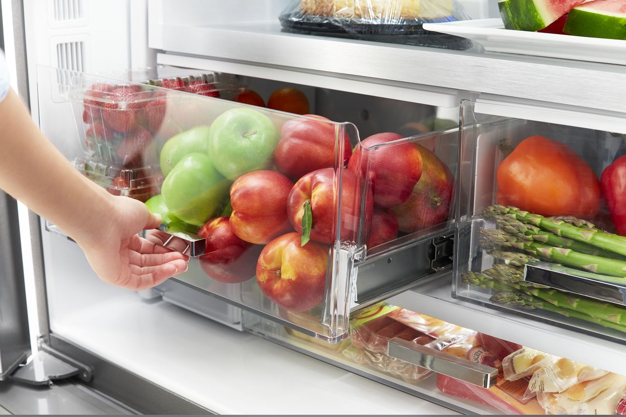 Where should you store fresh fruits and vegetables?